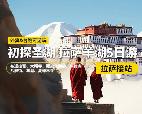 【初探聖湖】拉薩羊湖5日遊，拉薩接站，布達(dá)拉宮、大昭寺、藏文化體驗(yàn)、色拉寺、八廓街、羊湖、夏珠林寺